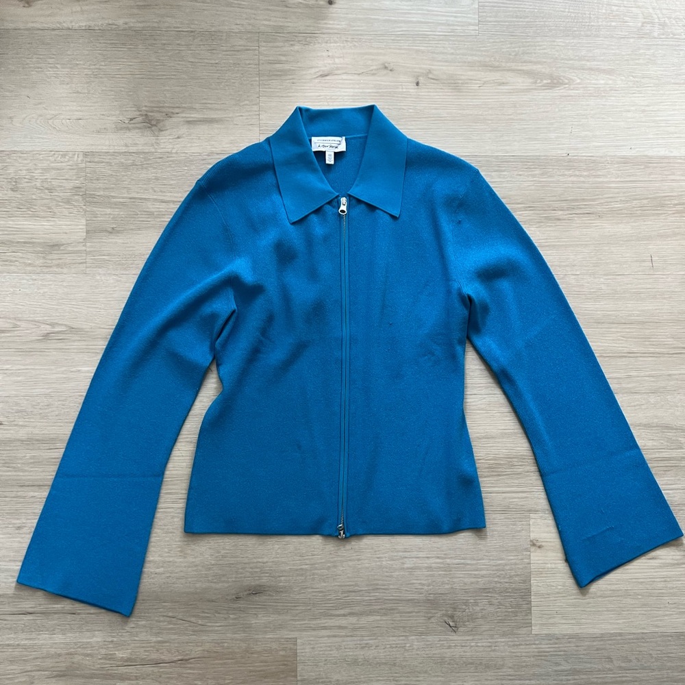 & other stories blue sweater/cardigan